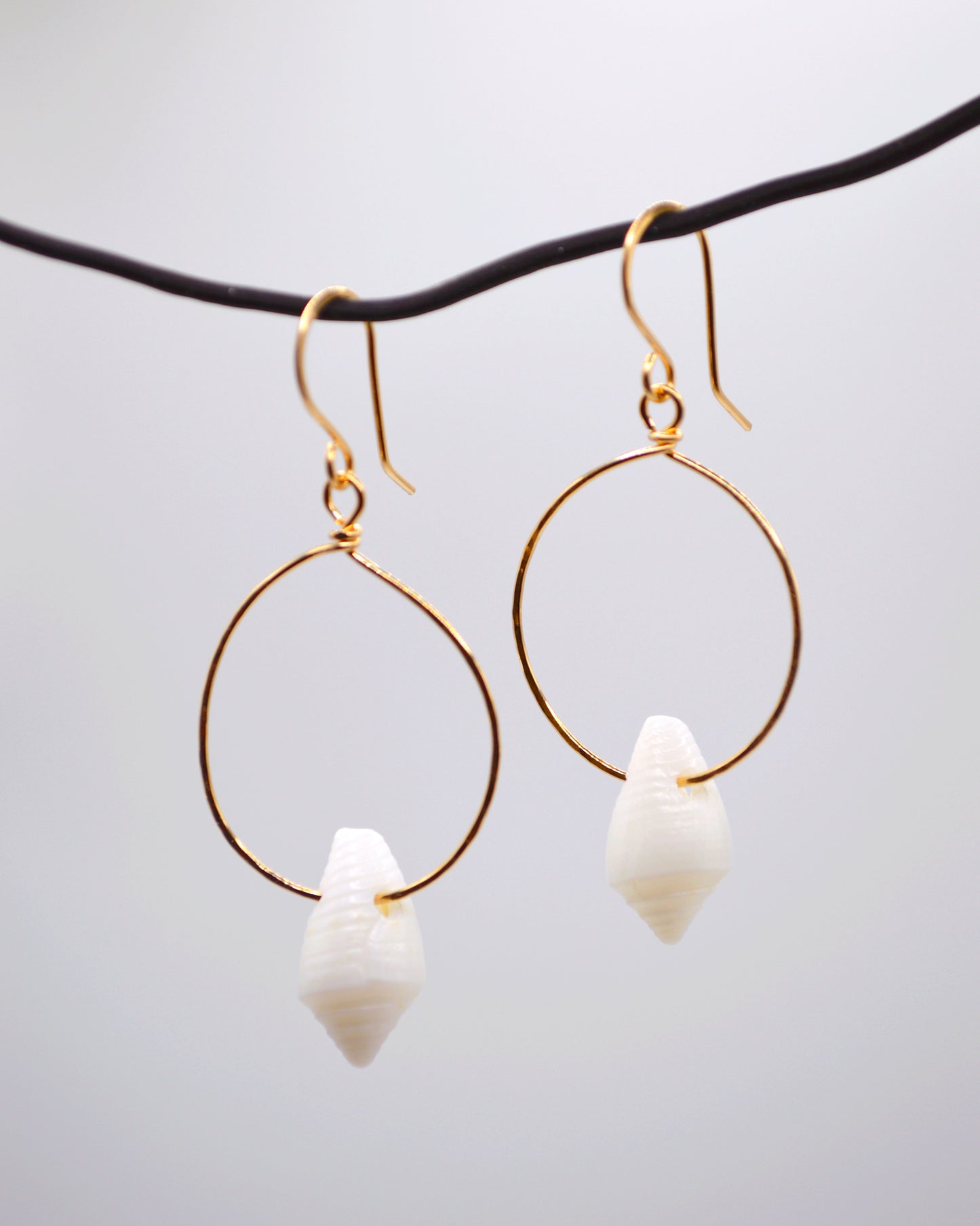 Cone Shell Hoop Earrings