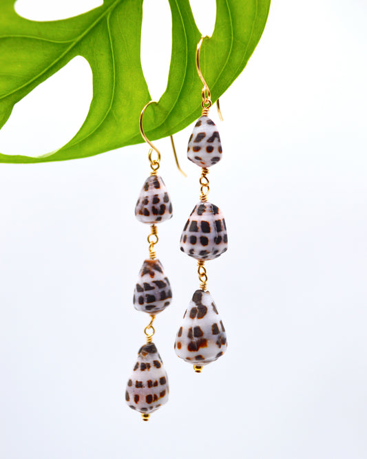 Triple Hebrew Cone Earrings
