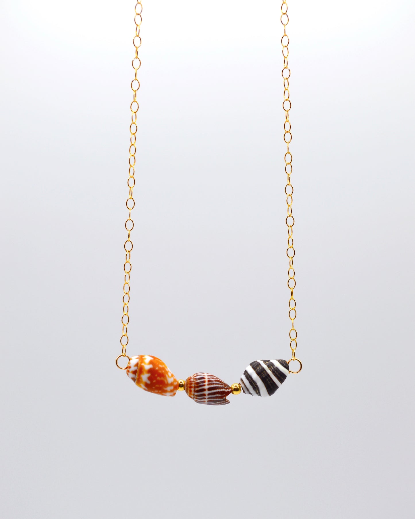 Triple Shell Bar Necklace