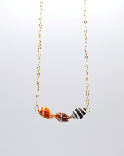 Triple Shell Bar Necklace