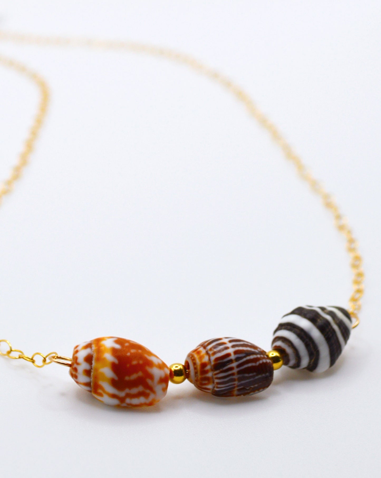 Triple Shell Bar Necklace