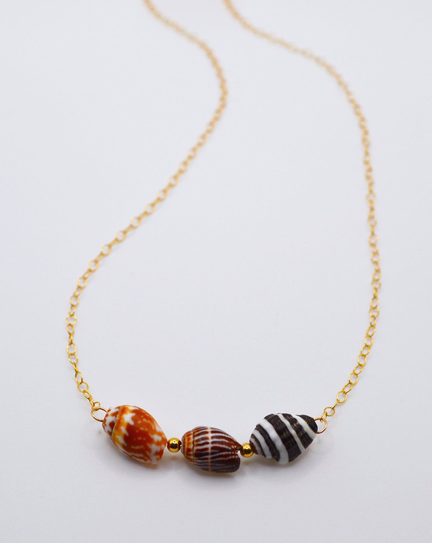 Triple Shell Bar Necklace