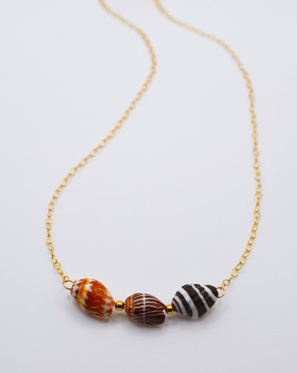 Triple Shell Bar Necklace