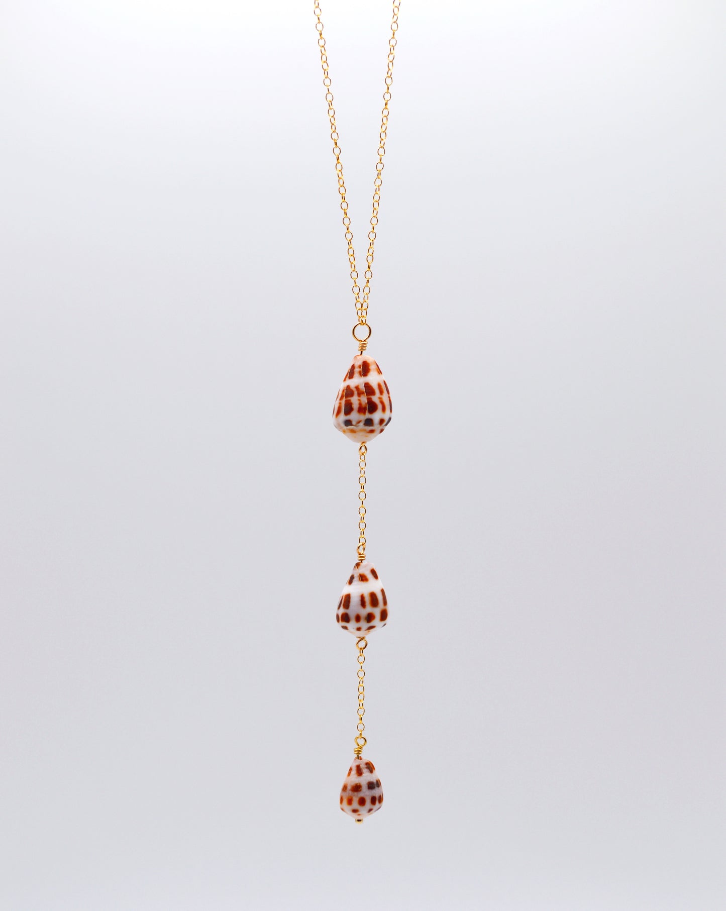 Triple Hebrew Cone Drop Necklace