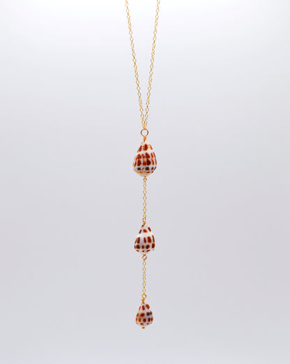 Triple Hebrew Cone Drop Necklace