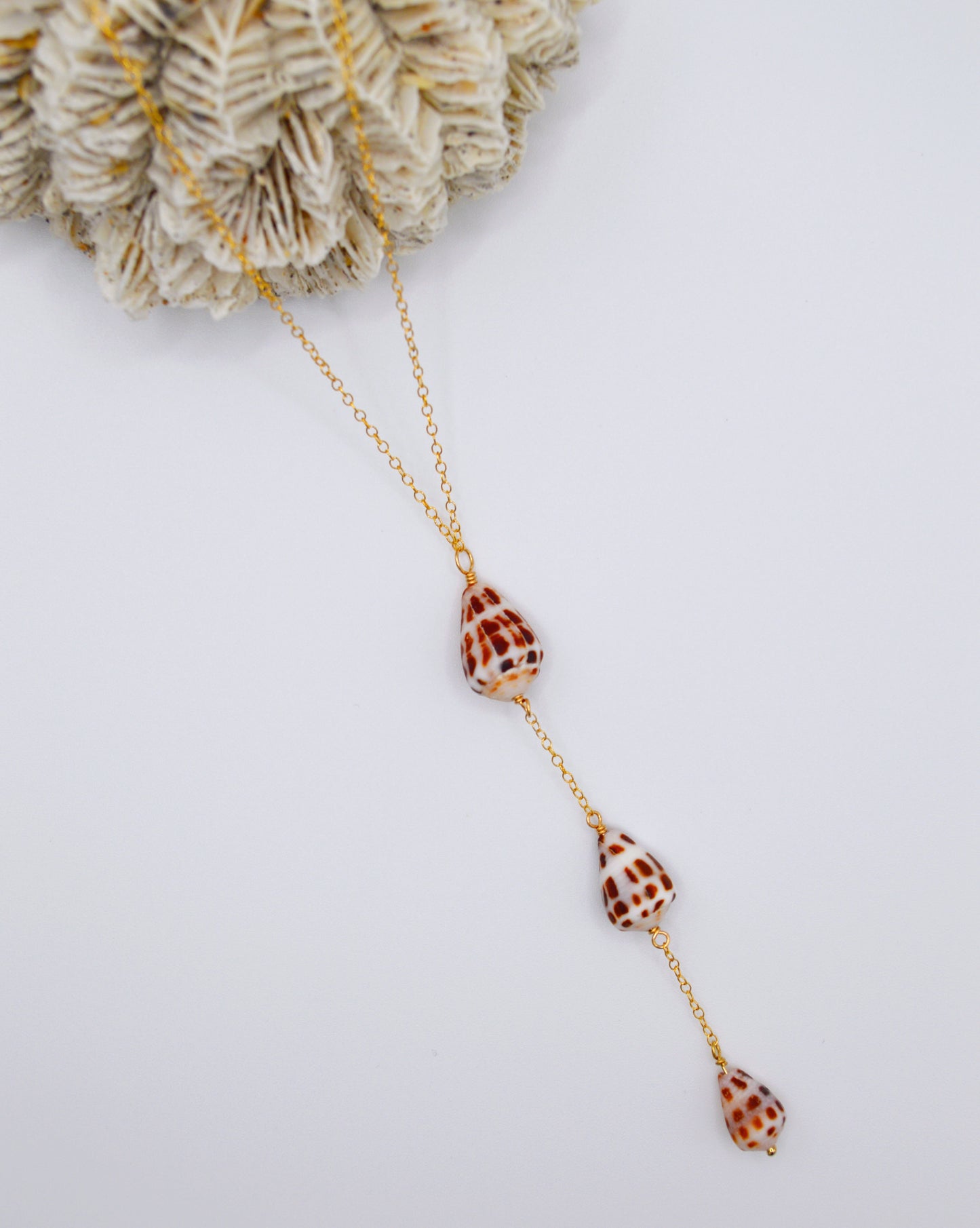 Triple Hebrew Cone Drop Necklace
