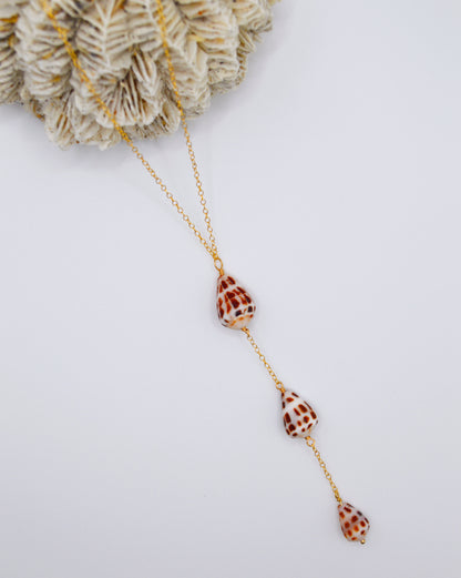 Triple Hebrew Cone Drop Necklace