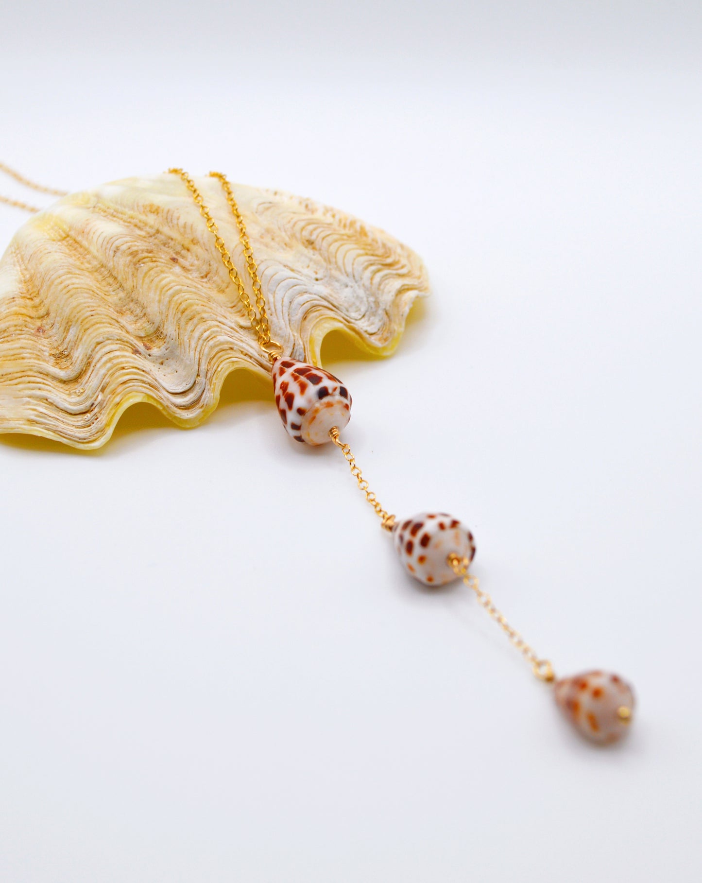 Triple Hebrew Cone Drop Necklace